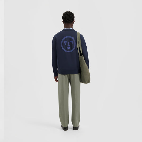 Olaf Hussein Lined Face Crewneck Navy