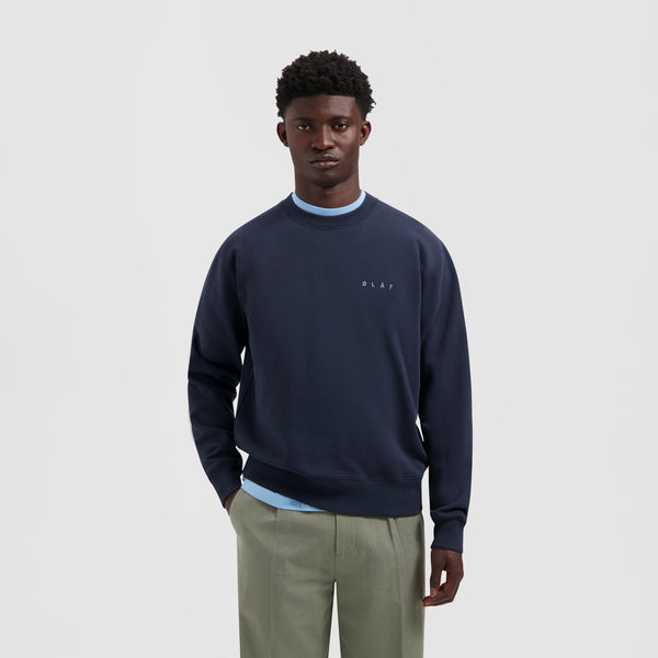 olaf hussein Lined Face Crewneck Navy