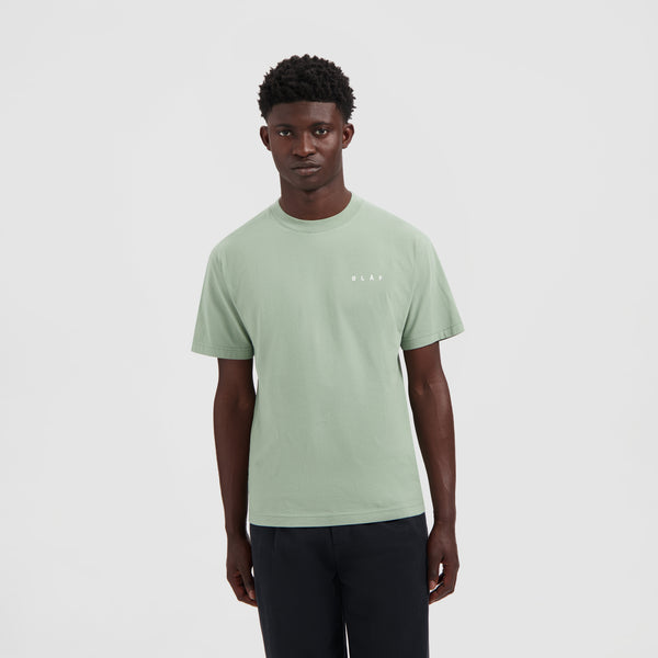 olaf hussein Lined Face Tee Green Milieu