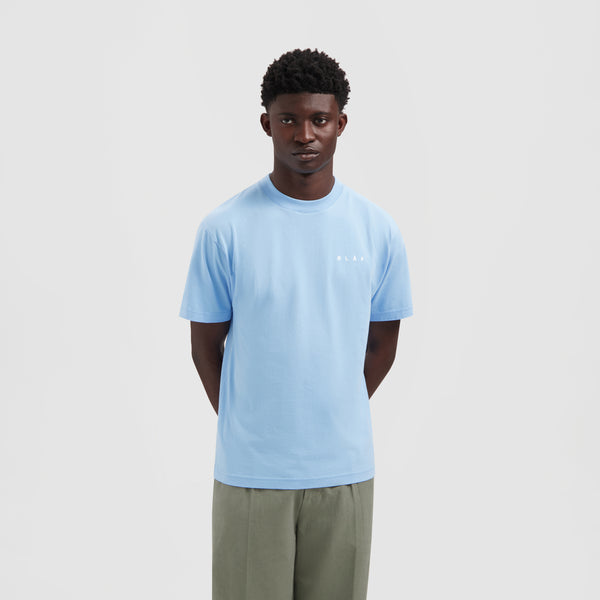 olaf hussein Lined Face Tee Little Boy Blue