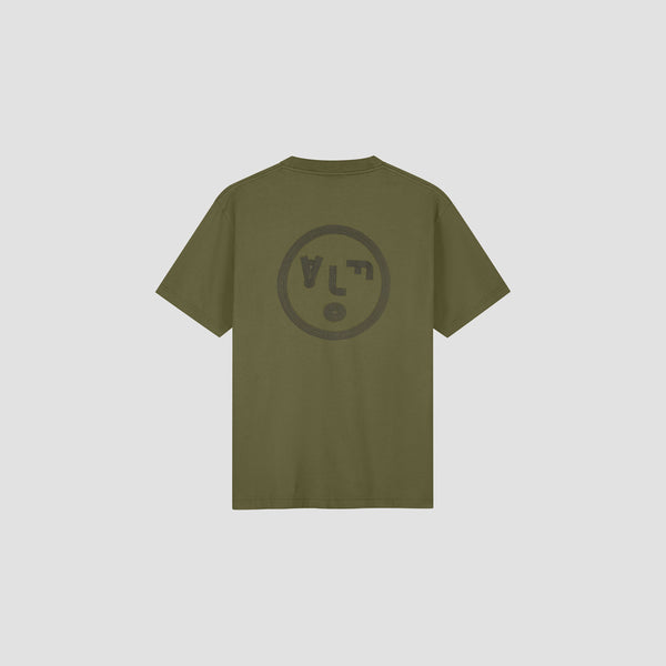 Olaf Hussein Lined Face Tee Olive Night
