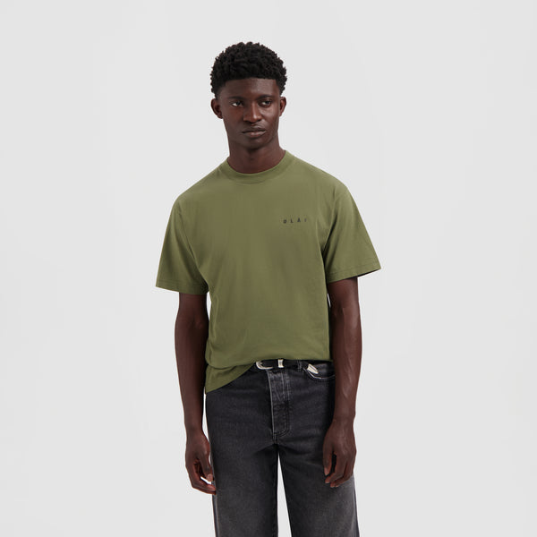 olaf hussein Lined Face Tee Olive Night