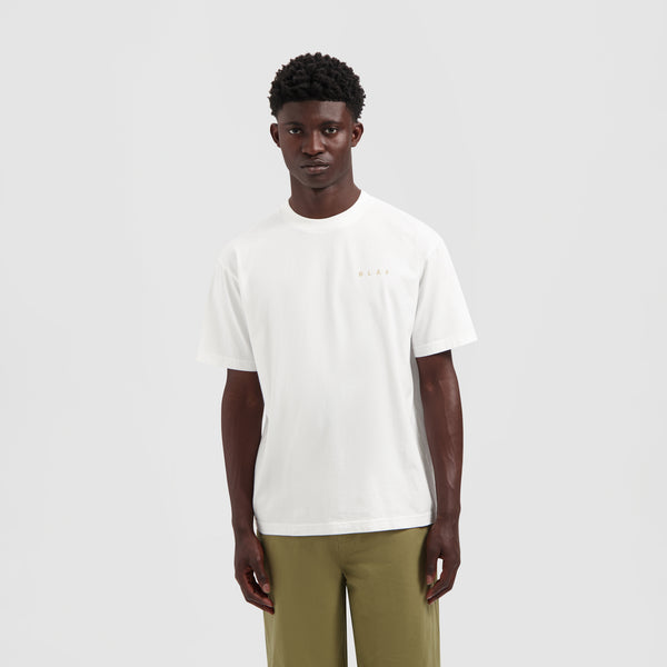 Olaf Hussein Lined Face Tee Optical White