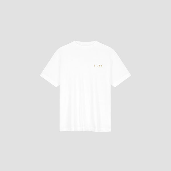 Olaf Hussein Lined Face Tee Optical White