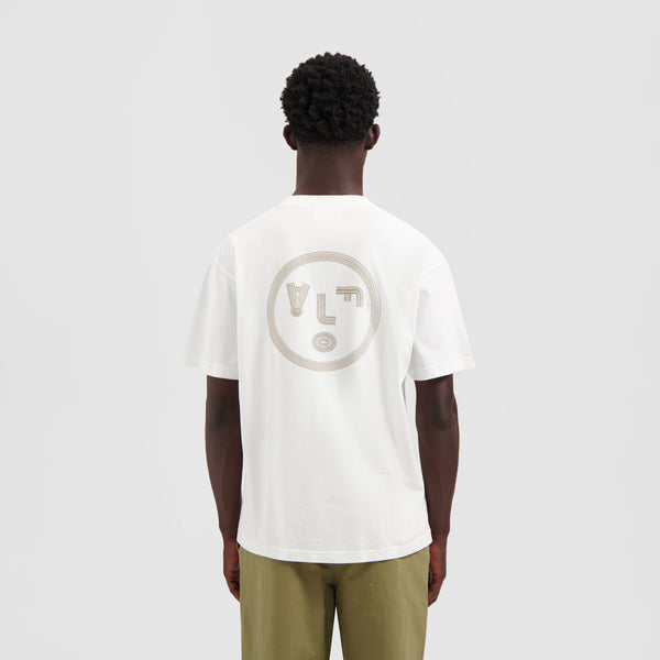 olaf hussein Lined Face Tee Optical White
