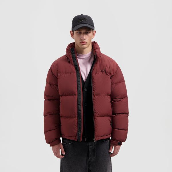 olaf hussein Matte Puffer Jacket Rum Raisin