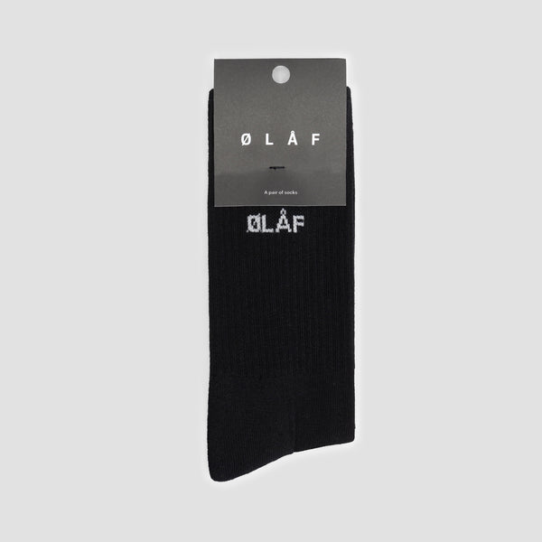 Olaf Hussein Mini Logo Socks Black