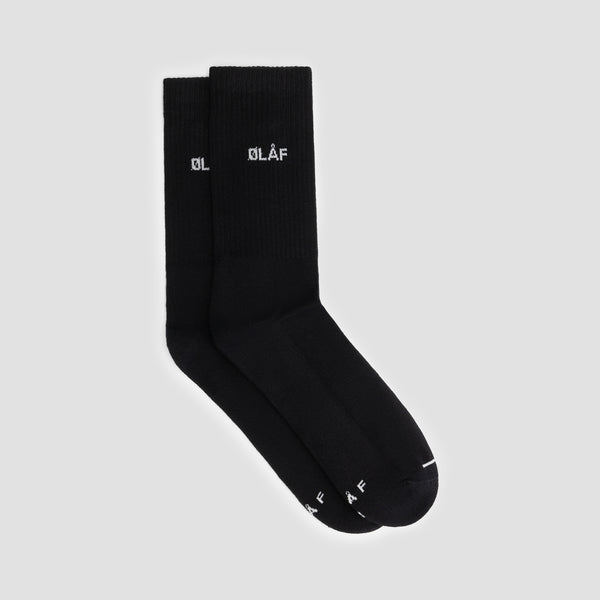 olaf hussein Mini Logo Socks Black