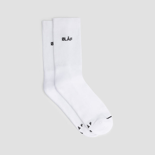olaf hussein Mini Logo Socks White