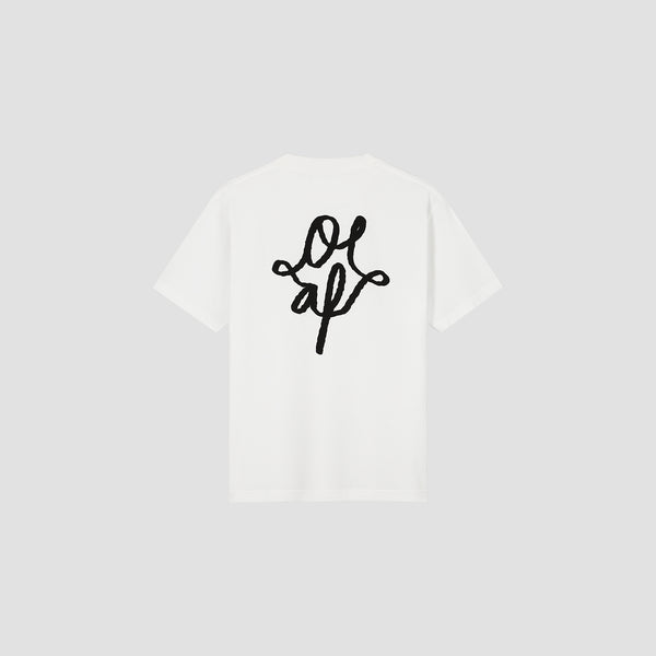 Olaf Hussein Monogram Graphic Tee Optical White