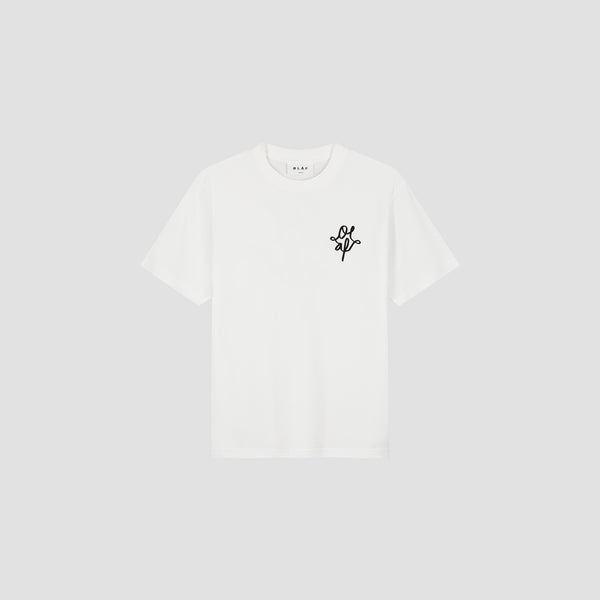 Olaf Hussein Monogram Graphic Tee Optical White
