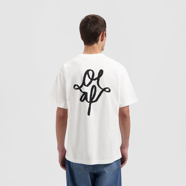 olaf hussein Monogram Graphic Tee Optical White