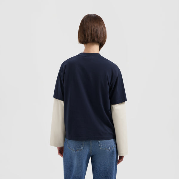 Olaf Hussein Monogram Regular Tee Navy