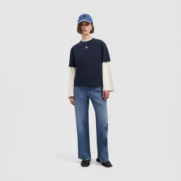 Olaf Hussein Monogram Regular Tee Navy