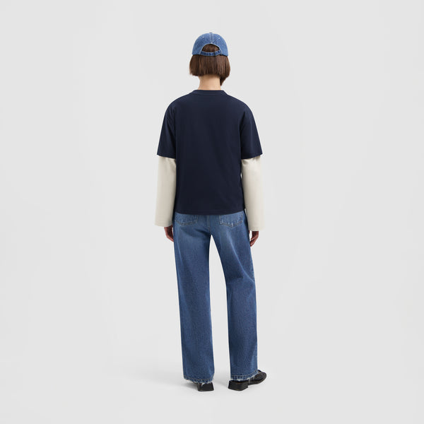 Olaf Hussein Monogram Regular Tee Navy