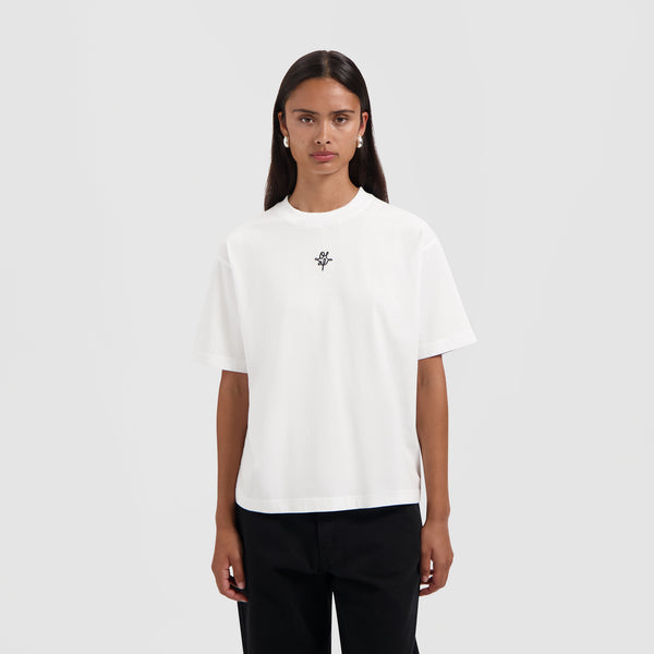 olaf hussein Monogram Regular Tee Optical White
