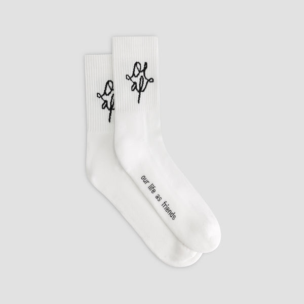 olaf hussein Monogram Socks Optical White