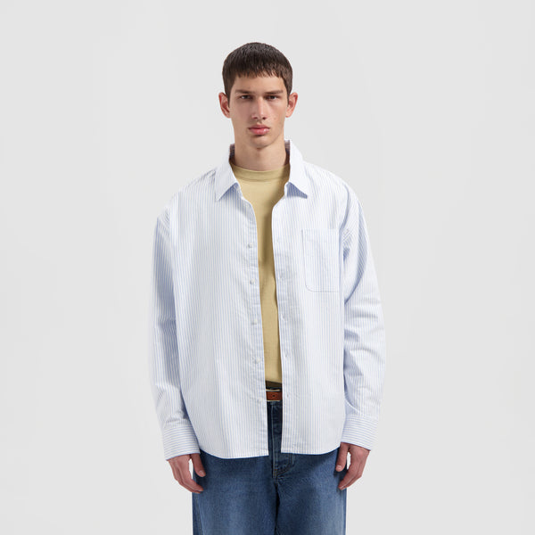 olaf hussein Oversized Oxford Shirt Light Blue