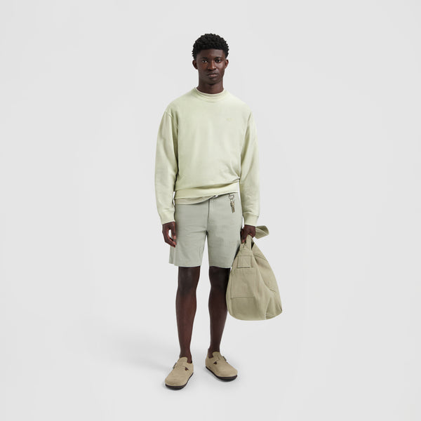 Olaf Hussein Pigment Spray Crewneck Light Sage