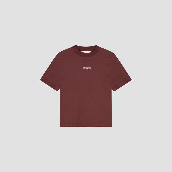 Olaf Hussein Pin Baby Tee Rum Raisin