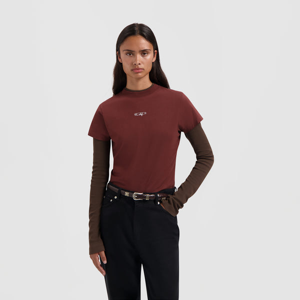 olaf hussein Pin Baby Tee Rum Raisin