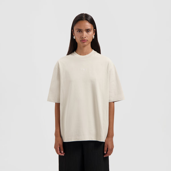 olaf hussein Pin Oversized Tee Cement