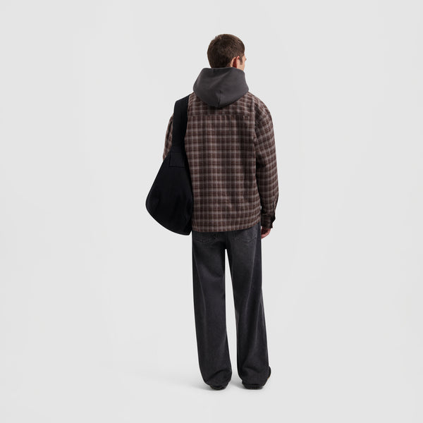 Olaf Hussein Plaid Boxy Shirt Hot Fudge