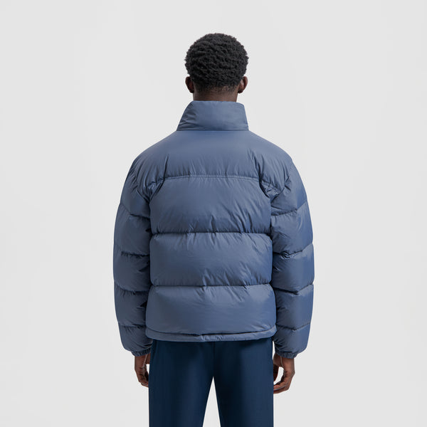 Olaf Hussein Puffer Jacket Blue Slate