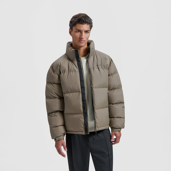 Olaf Hussein Puffer Jacket Taupe