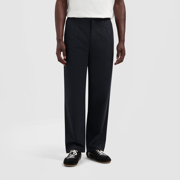 olaf hussein Regular Pleated Chino’s Navy