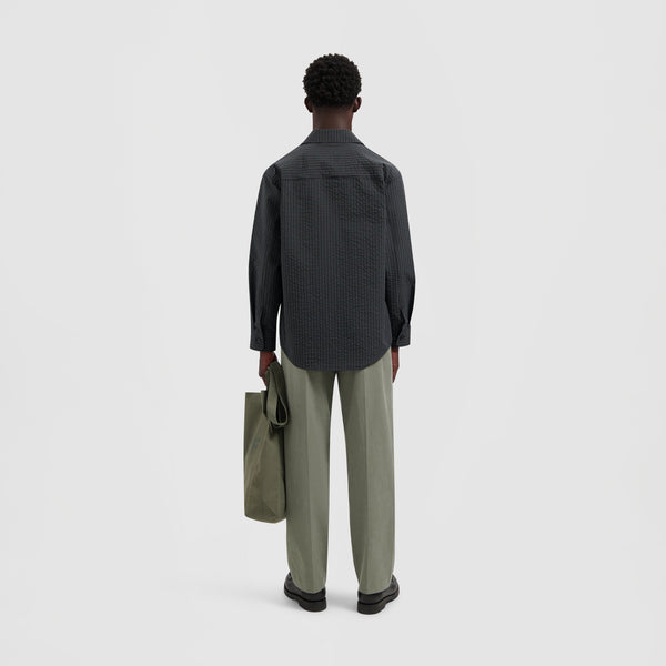 Olaf Hussein Regular Pleated Chino’s Smokey Olive