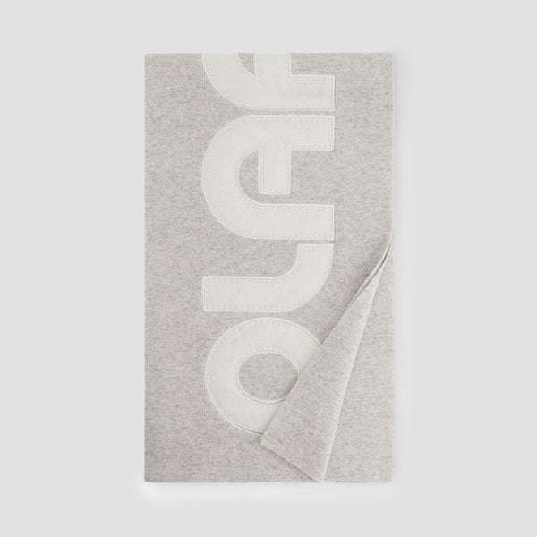 olaf hussein Retro Applique Scarf Cement