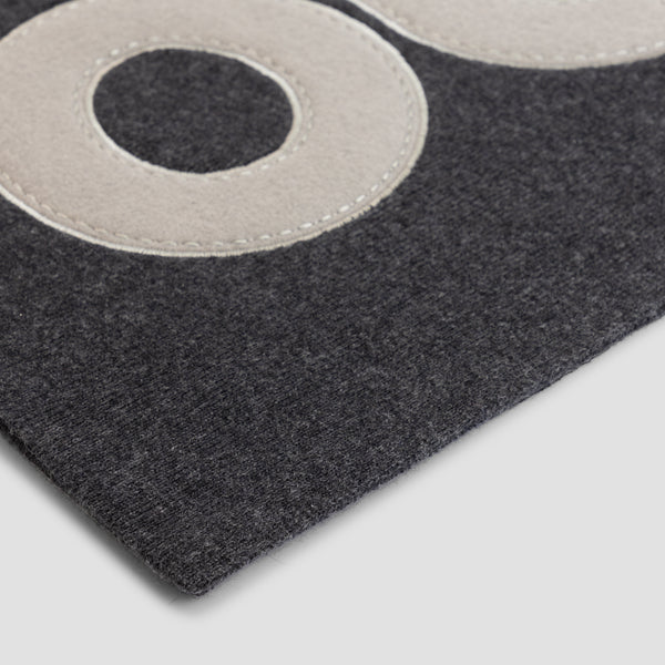 Olaf Hussein Retro Applique Scarf Charcoal