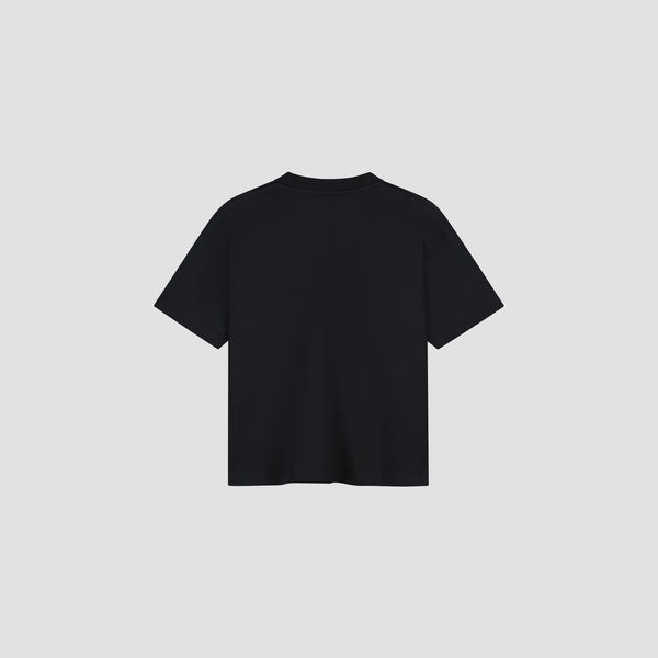 Olaf Hussein Retro Logo Boxy Tee Black
