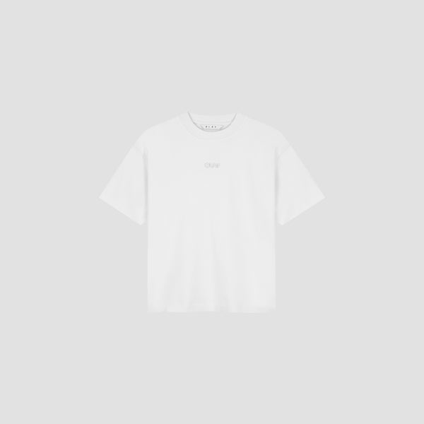 Olaf Hussein Retro Logo Boxy Tee Optical White
