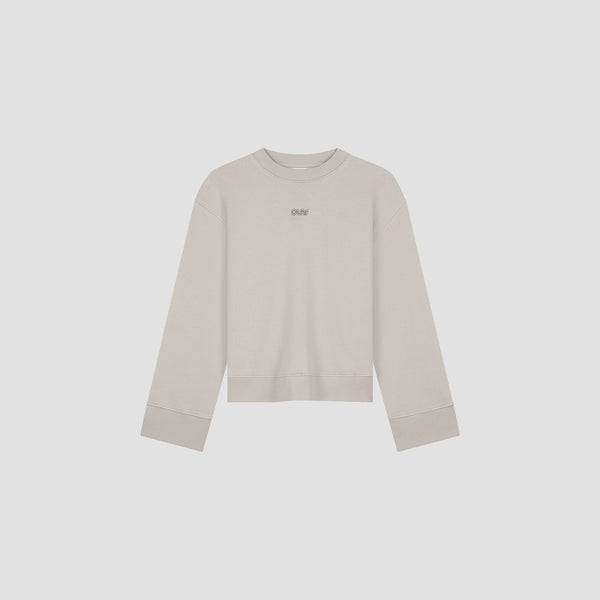 Olaf Hussein Retro Logo Crewneck Cement