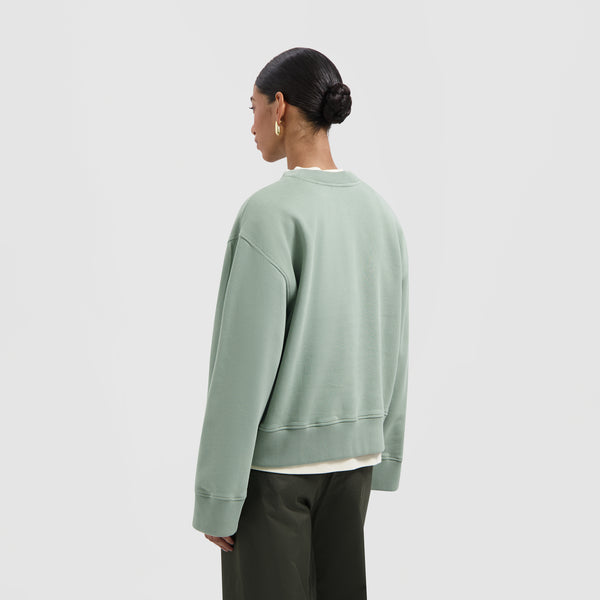 Olaf Hussein Retro Logo Crewneck Green Milieu