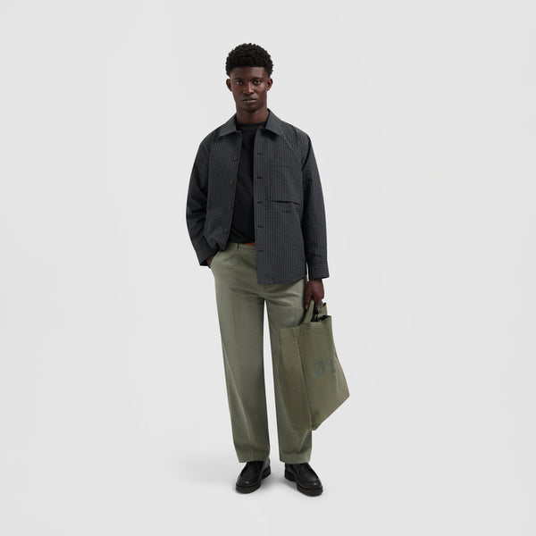 Olaf Hussein Ripstop Overshirt Black