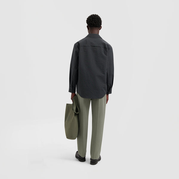 Olaf Hussein Ripstop Overshirt Black