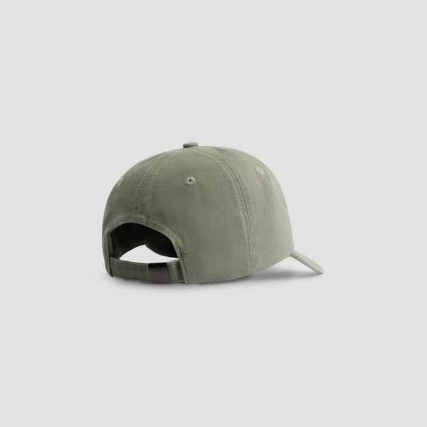 Olaf Hussein Script Logo Washed Cap Green Milieu