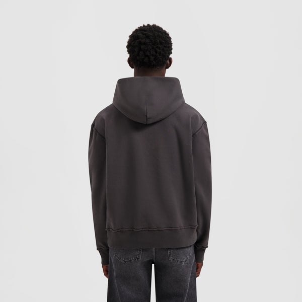 Olaf Hussein Signature Boxy Hoodie Charcoal