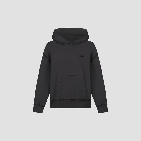 Olaf Hussein Signature Boxy Hoodie Charcoal