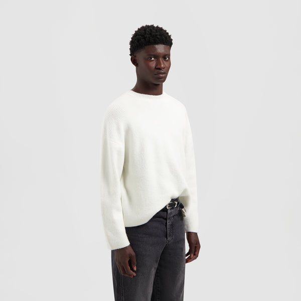 olaf hussein Signature Knitted Crewneck White