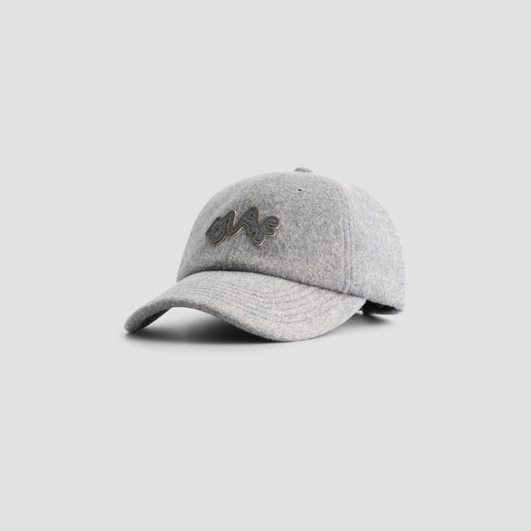 olaf hussein Signature Logo Wool Cap Grey Melange