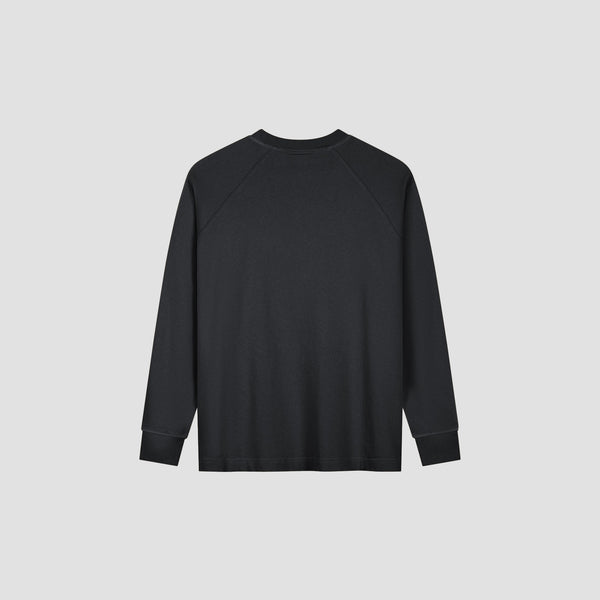 Olaf Hussein Signature LS Tee Charcoal
