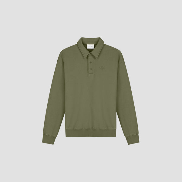 Olaf Hussein Signature Oversized Polo Olive Night