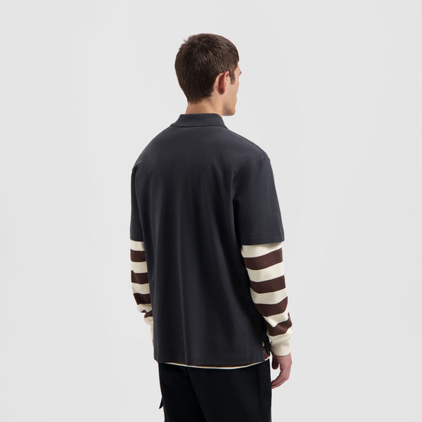 Olaf Hussein Signature Polo Charcoal