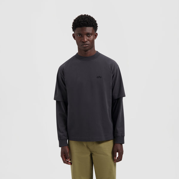 olaf hussein Signature Tee Charcoal