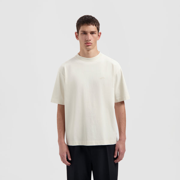 olaf hussein Signature Tee Off White