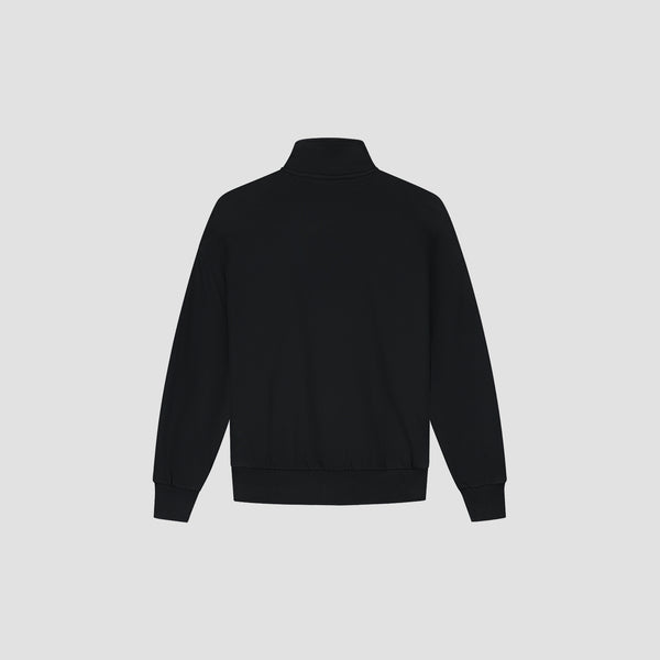 Olaf Hussein Signature Zip Mock Black
